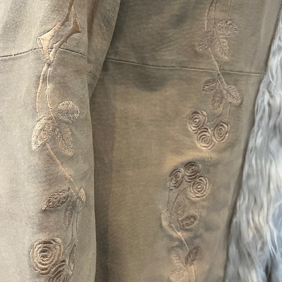 Vintage Penny Lane Leather /fur Trim Coat - Picture 13 of 17